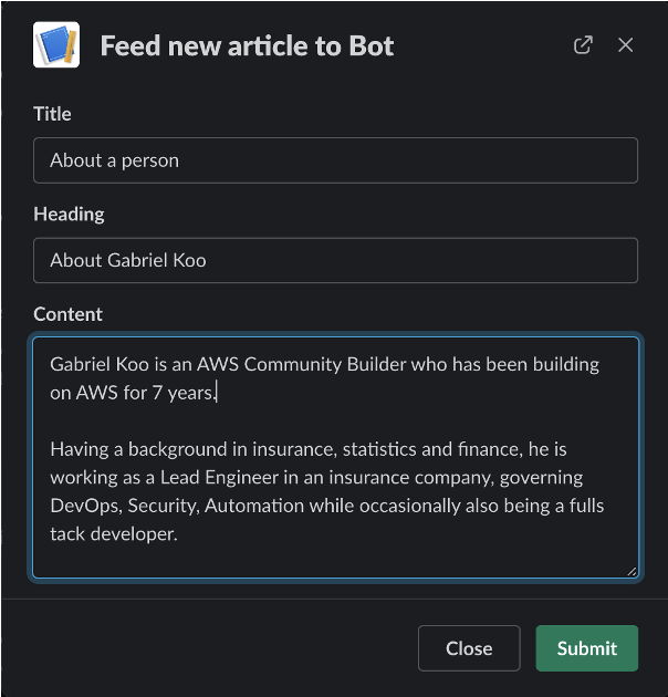 Submit a new article