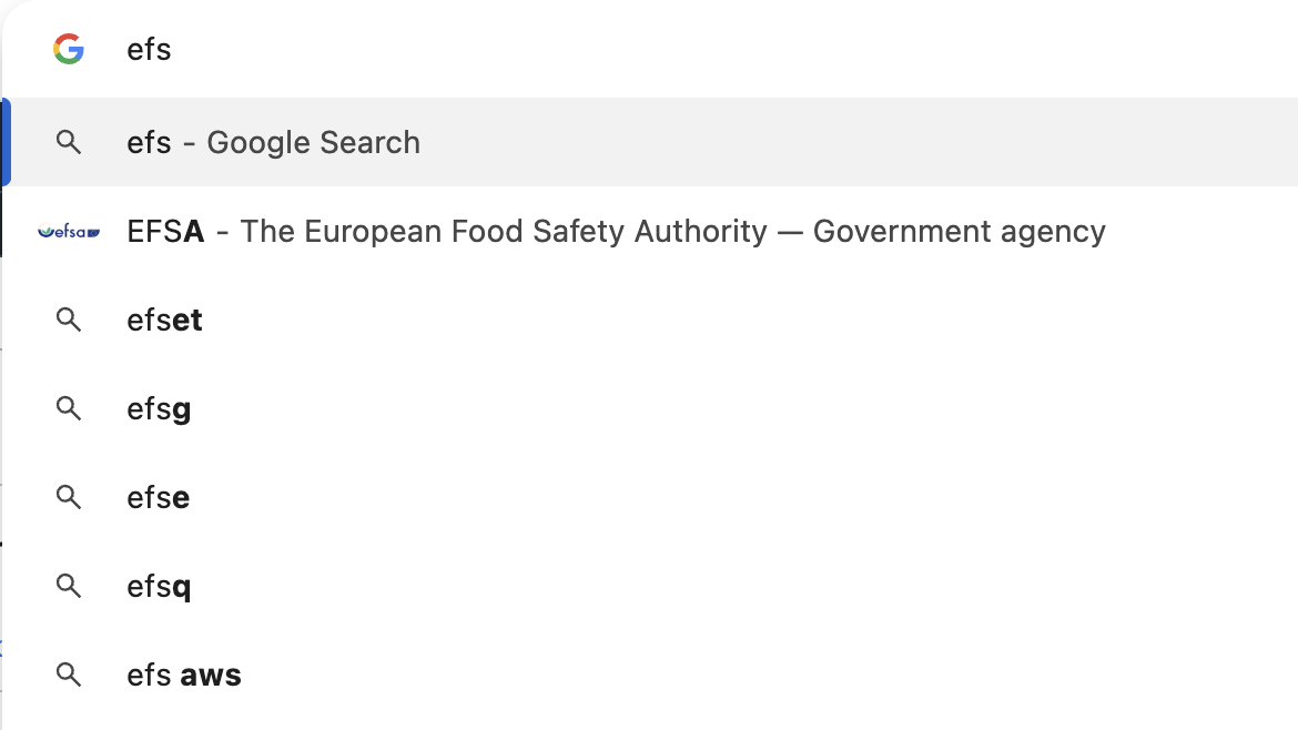 Open EFS Console page